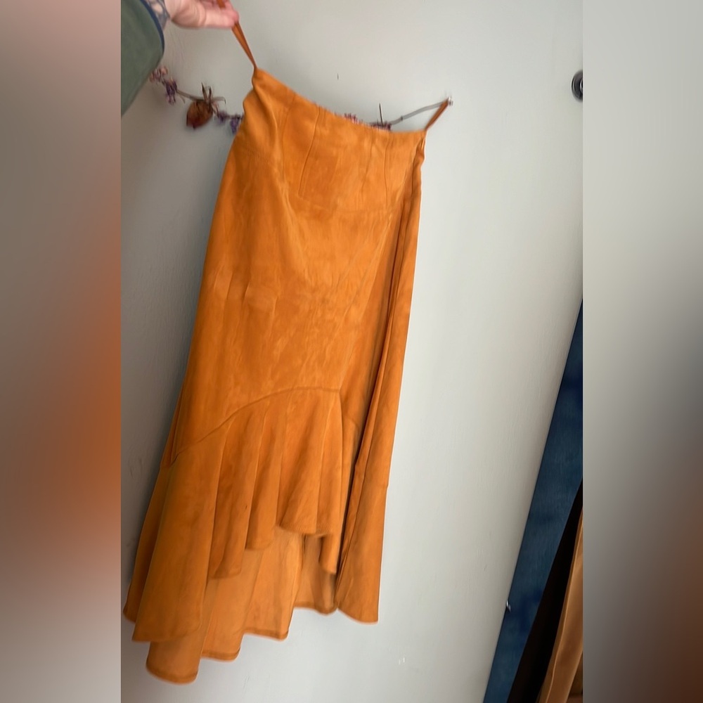 Anthropologie Maeve Suede Skirt